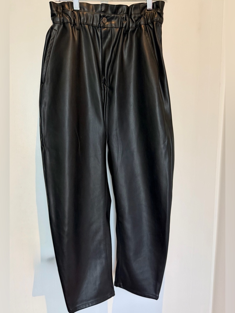 Zara Faux Leather Paper-bag pants